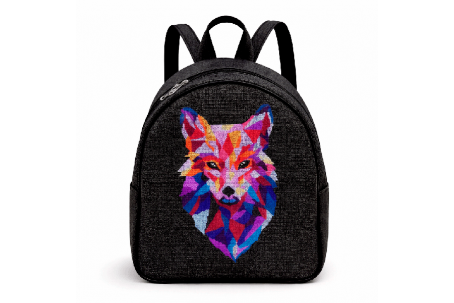 Заготовка для вишивання бісером рюкзака "Кольорова лисиця" 704